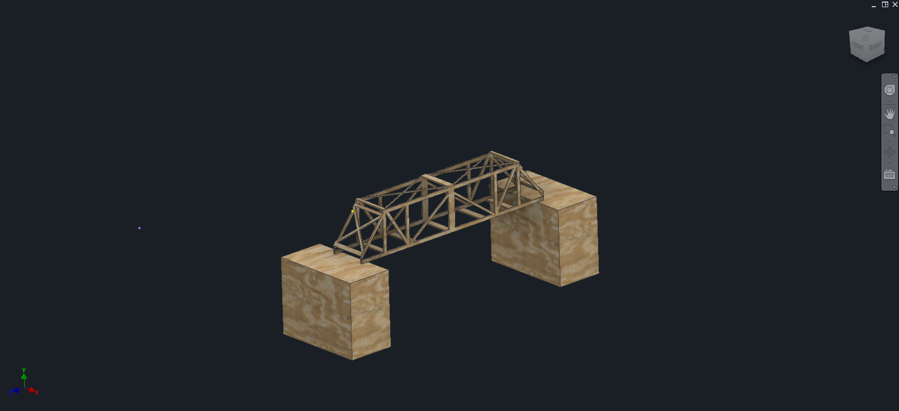Warren truss bridge model